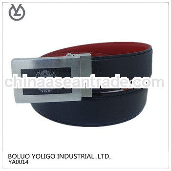 automatic steel buckle leather belt rhinestone fancy belt