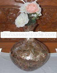 vases flower from mother of pearl pink shell