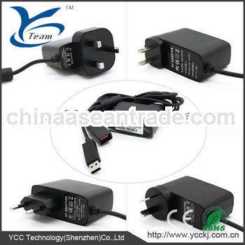 brand new game accessories for xbox360 kinect ac adapter with CE identification EU/UK/US standard av