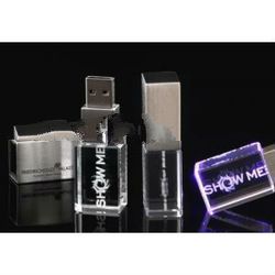 Bulk Latest Design Crystal Flash Drive USB with LED& customized logo