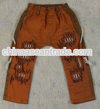 children denim trousers,boy jeans made of knitted denim fabric