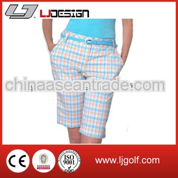 custom new design dry fit ladies golf stripe pants