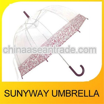 dome plastic clear umbrella with edging