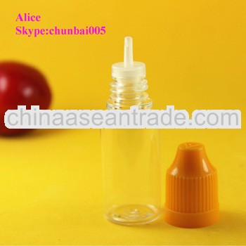 dropper bottles 10ml eliquid flavour with colored childproof bottles for eliquid with long thin tip,