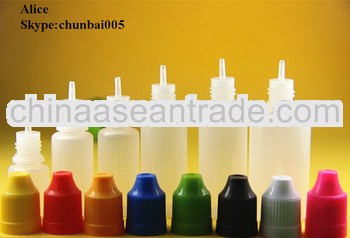 ejuice eliquid bottles with colored capswith SGS and TUV certificate