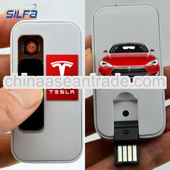 electronic USB rechargeable mini metal winproof lighter for promotion fairly used cars