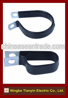 epdm rubber coated P shaped cable clamp