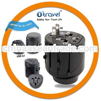 euro travel adapter with usb charger SL-163U