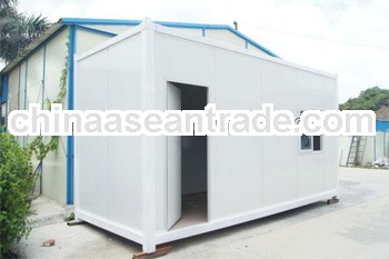 expandable mobile container house with composite wall panel and security technology