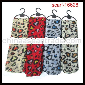 fashion ployester leopard print long scarf
