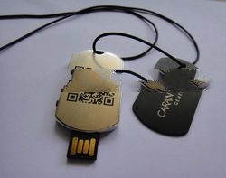 metal dog tag flash drive