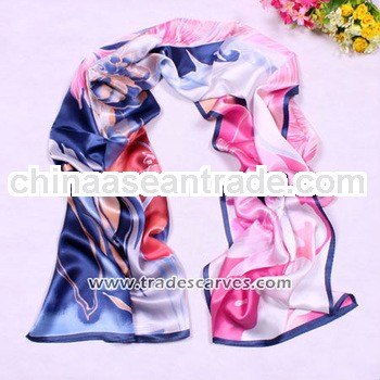floral print women long fashion shawl