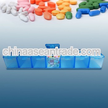 food grade plastic weekly 7 day decorative pill box