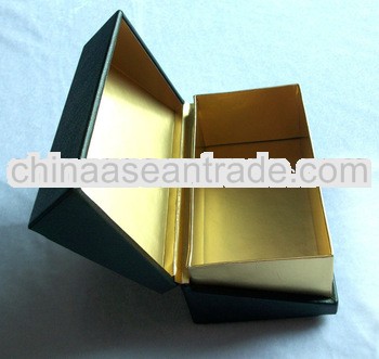 gold liner decorative boxes with hinged lid
