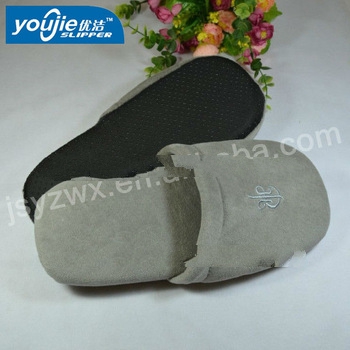 grey disposable cheap closed 5-star hotel slippers