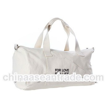 high end travel bag / canvas weekender bag / cotton traveling bag