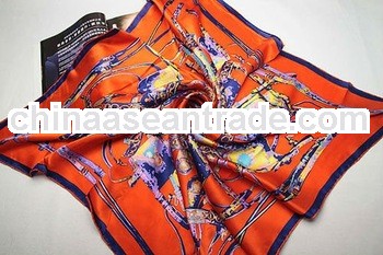 hot selling fashion satin silk square scarves