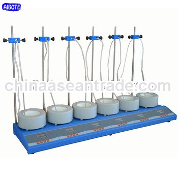 intelligent 6 -position heating mantle for laboratory testing equipment