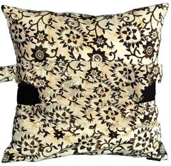 Batik cushion cover CAKRA MOTIF natural brown 40 x 40
