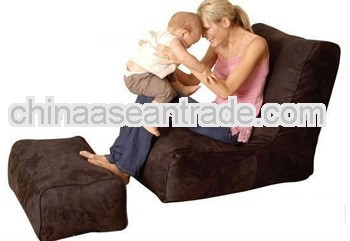 living room beanbag sofa set with ottoman as footrest for mami and baby