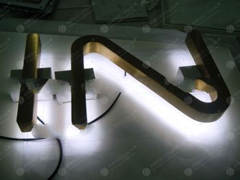 metal material LED backlit letter