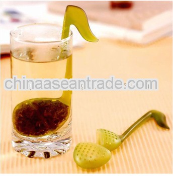 new design silicone music shape tea filter meet with high qualtiy and cheap price