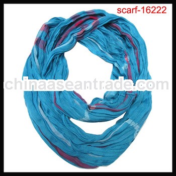 new design wrinkled blue stocks scarf