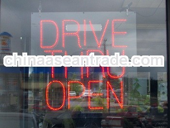 new special LED plexiglass plate window advertising sign