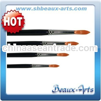 paint brush extra long handle,synthetic oil painting brushes brass