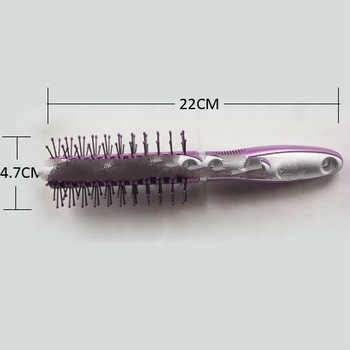 plastic round hair brush with nylon pins