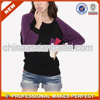 raglan sleeve crewneck wholesale hoodies for womens OEM(YCH-B0141)