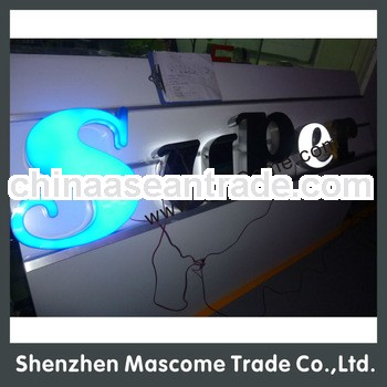 stainless outdoor acrylic the whole body lighted led channel letter sign