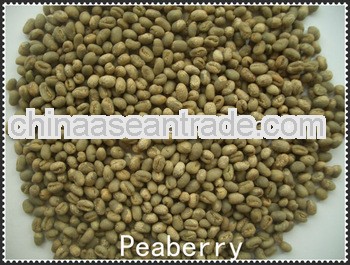 super quality arabica green coffee bean ,peaberry