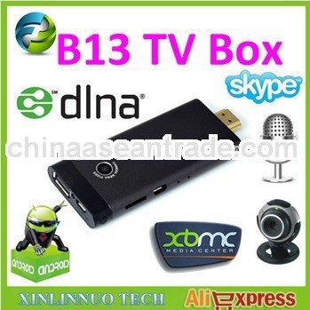 tv box B13 with RK3066 Cortex-A9 1.6Ghz Built-in Bluetooth MIC 2.0MP Webcam AV Port