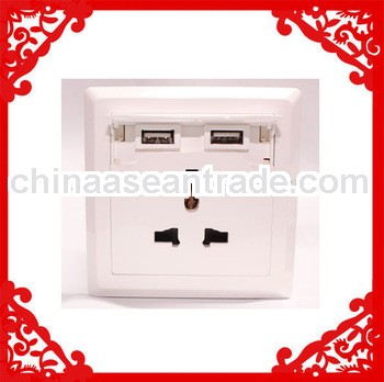 two USB charging wall plate