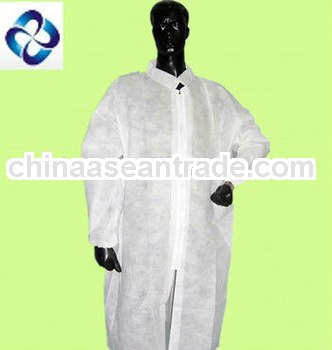 white disposable lab coats with velcro