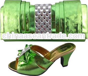 wholesale price italian shoes and matching bags for evening party