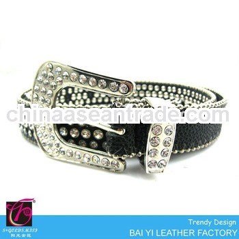 wholesale stud belt, diamante belt with camel spot