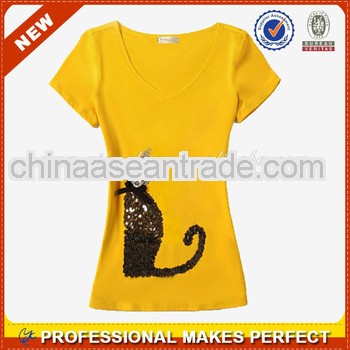 wholesale t shirt with animal for ladies