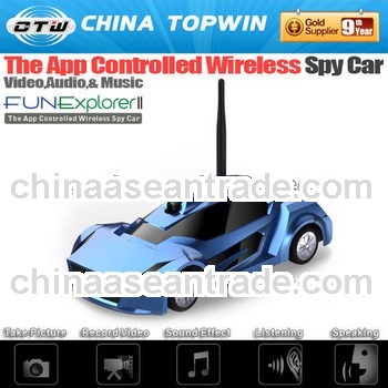 wifi car alarm remote spy WiFi controlled Spy Car with Speaker Music Night Vison and Live Vedio CTW-