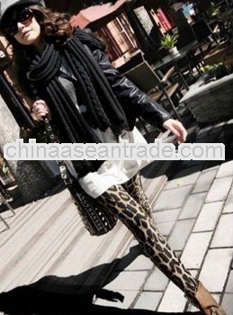 women european style sexy leopard leggings