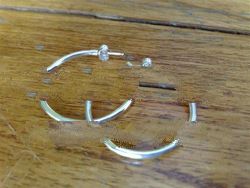 925 Sterling Silver Hollow Hoop Earring 30 x 1.8 mm