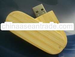 Swivel Bamboo USB Flash Stick with Memory from 1gb to 8gb