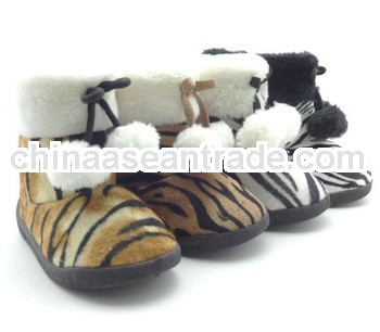 zebra striped boots snow boots with fur
