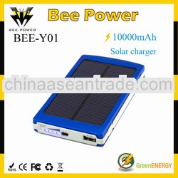 10000mAh solar power bank charger For iPhone/Samsung/HTC/Nokia/Sony/Blackberry/Huawei,etc