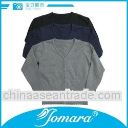 12 GG kids gray plain cardigan sweater for boy