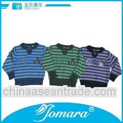 2012 hot sale cute kids stripe knitted sweater