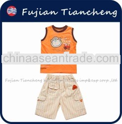 100% cottom boy baby garment suit for summer