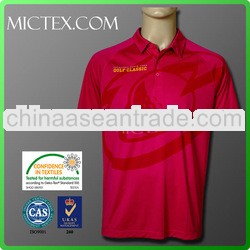 100% polyester Men's Polo Shirts OEM (OEKO-TEX,ISO9001,SGS Certification)