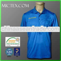 100% polyester men's interlock polo shirts OEM (OEKO-TEX,ISO9001,SGS Certification)